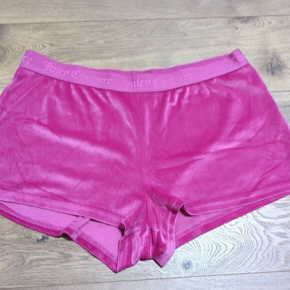 Juicy Couture Sleep Short soft velour soft raspberry pink L - Picture 4 of 8